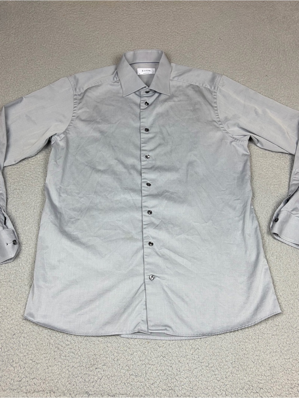 Eton Men's Silver 16.5 Neck 42 Large Dress Shirt with Spread Collar